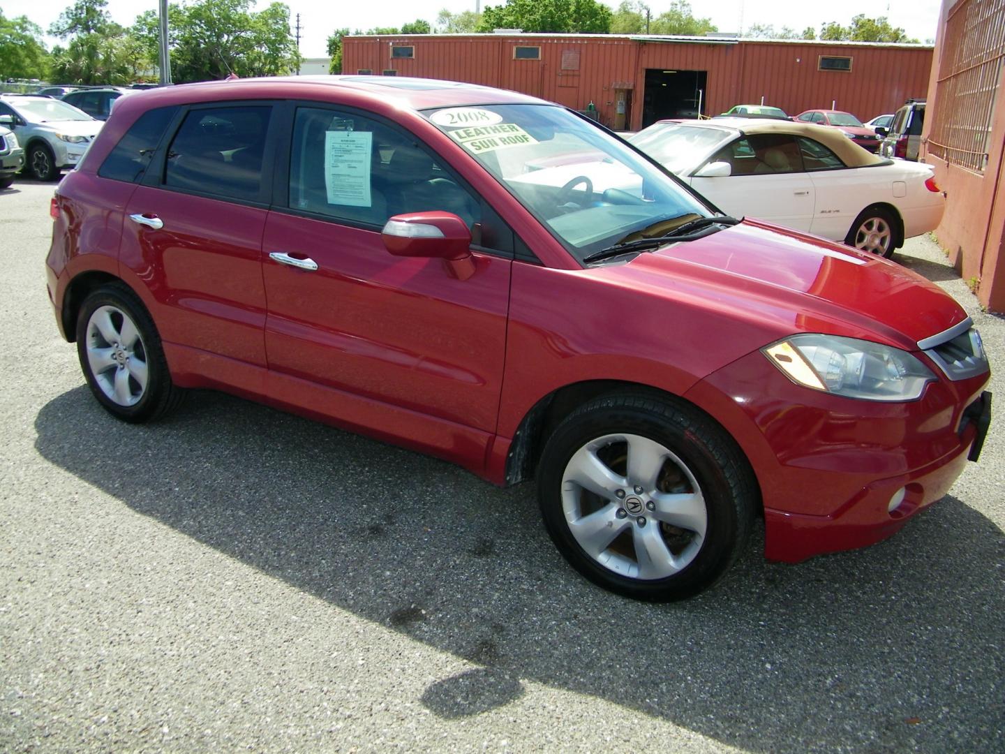 2008 Red /Gray Acura RDX 5-Spd AT (5J8TB18228A) with an 2.3L L4 DOHC 16V engine, 5-Speed Automatic Overdrive transmission, located at 4000 Bee Ridge Road, Sarasota, FL, 34233, (941) 926-0300, 27.298664, -82.489151 - Photo#6